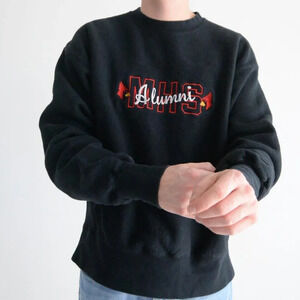 Vintage 90's Lee Crossgrain  Navy MHS Alumni Crewneck Sweater XL